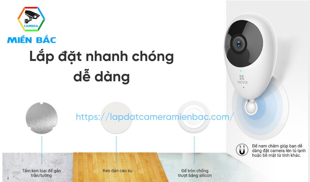 Camera Ezviz C2C 1.0MP lắp đặt dễ dàng