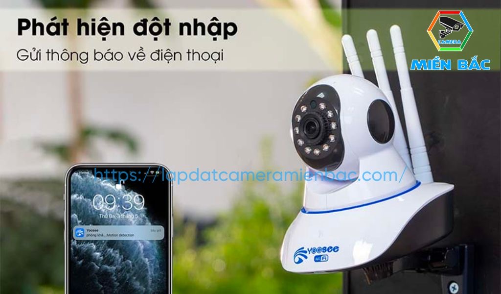 Camera WiFi Yoosee 3 râu có thể phát hiện đột nhập