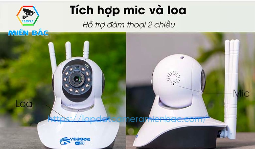 Camera WiFi Yoosee 3 râu tích hợp mic và loa