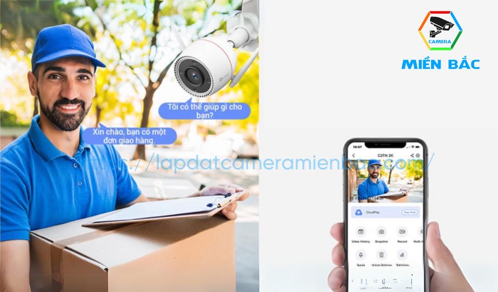 Camera Ezviz C3TN 3.0MP hỗ trợ đàm thoại 2 chiều