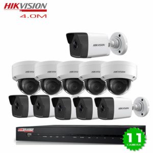 Trọn Bộ 11 Mắt Camera IP Hikvision 4.0M