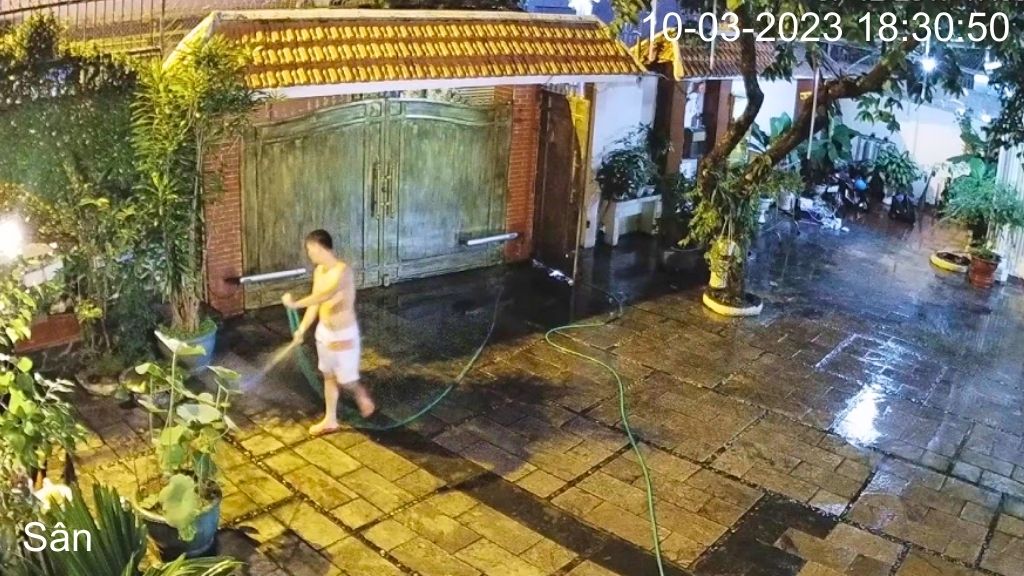 Hình ảnh quan sát từ camera âm thanh có màu ban đêm