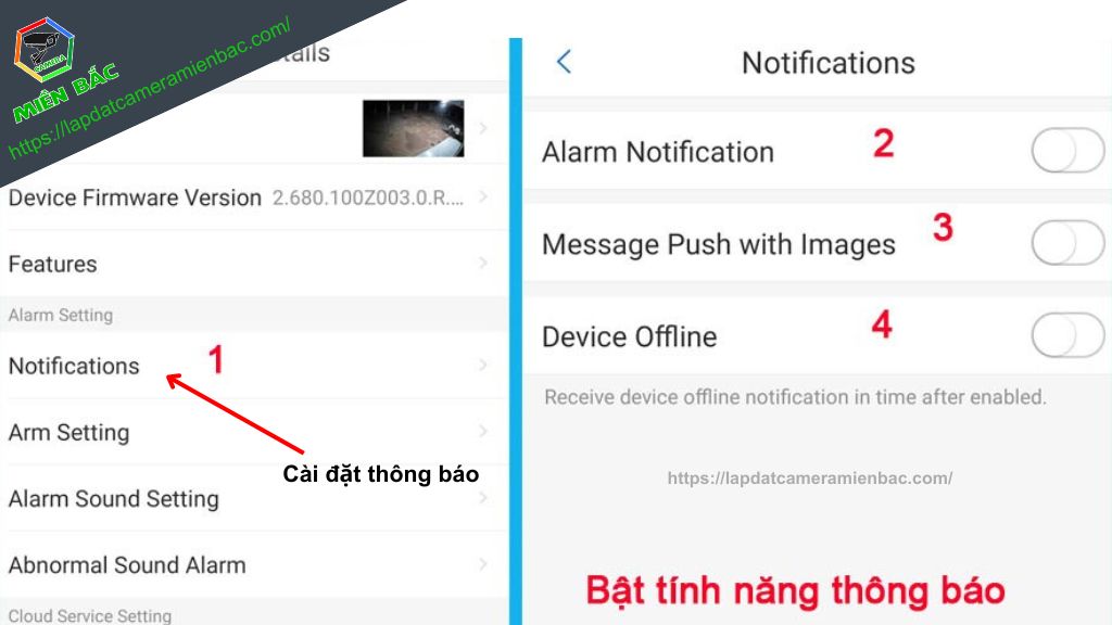Cách sử dụng Camera Imou Ranger 2 - Bật/Tắt tính năng thông báo