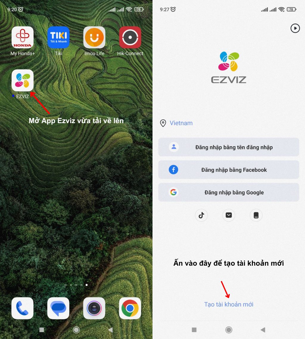 Cài App EZVIZ xem camera từ xa trên Smart Phone