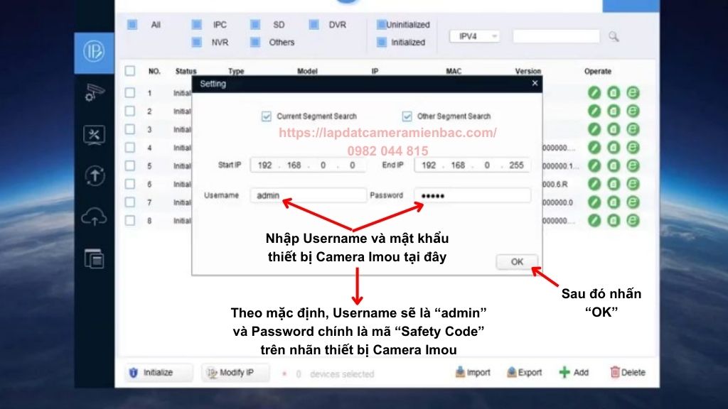 Tạo IP tĩnh cho Imou Camera