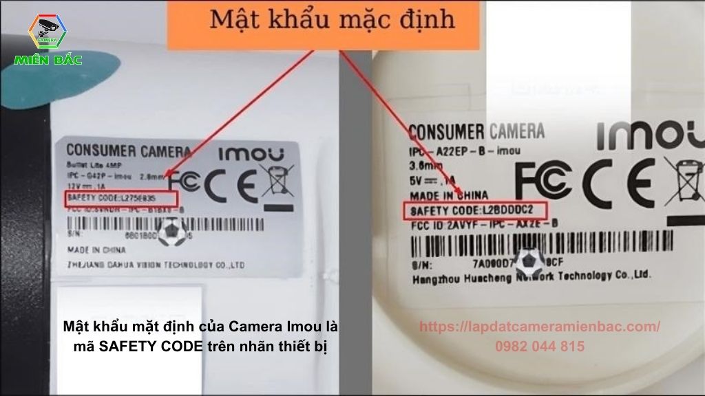 Mã SAFETY CODE là mật khẩu mặc định của camera imou