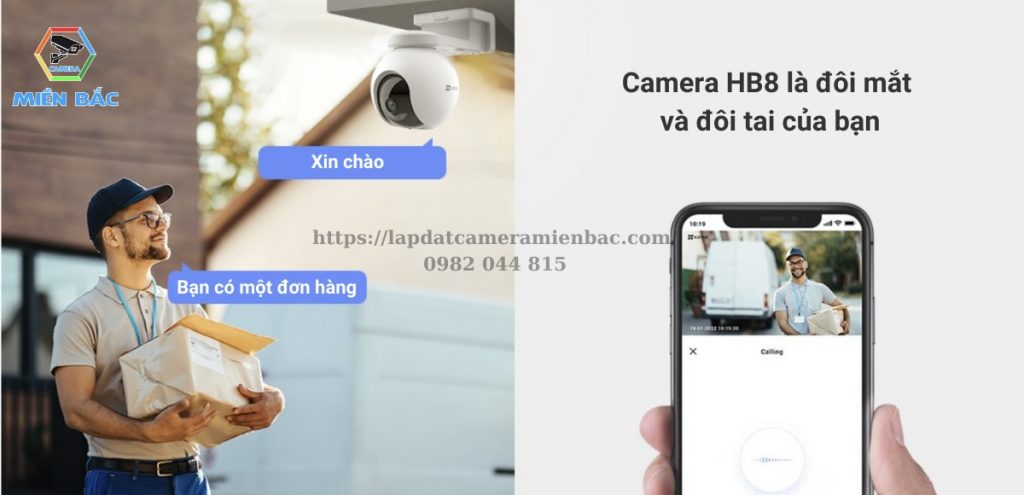 Camera Ezviz CS-HB8-R100-2C4WDL hỗ trợ đàm thoại 2 chiều với âm thanh trung thực