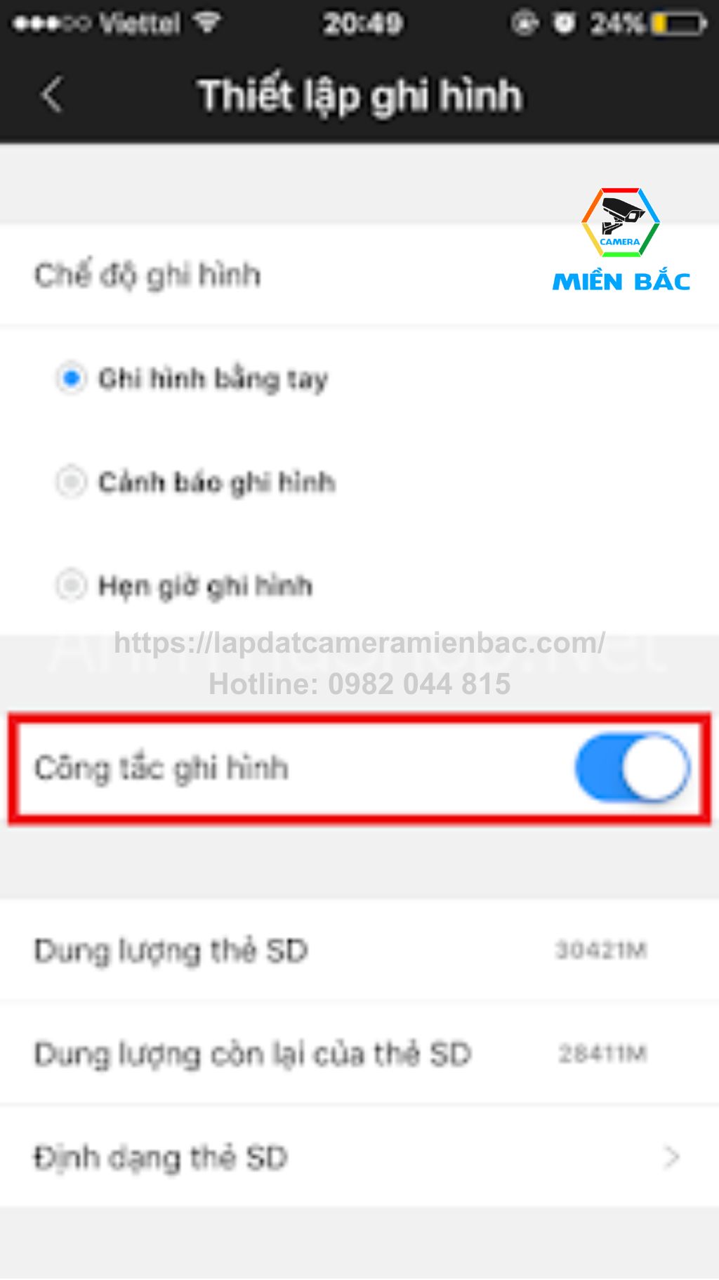 Cách cài đặt ghi hình cho Camera Yoosee ảnh 1