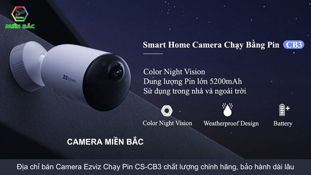 Tư vấn Lắp Camera Gia Đình "hoàn toàn không dây" Ezviz CS-CB3--R100-2D2WFL