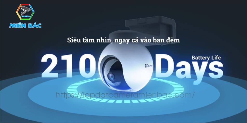 Camera Ezviz CS-CB8-R100-2C3WFL có dung lượng pin lớn