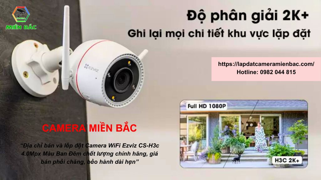 CAMERA MIỀN BẮC - Địa chỉ bán và lắp đặt Camera Ezviz CS-H3c-R100-1J4WKFL 4.0MP Ngoài Trời Có Màu Ban Đêm chất lượng chính hãng, bảo hành dài hạn, giá bán hợp lý