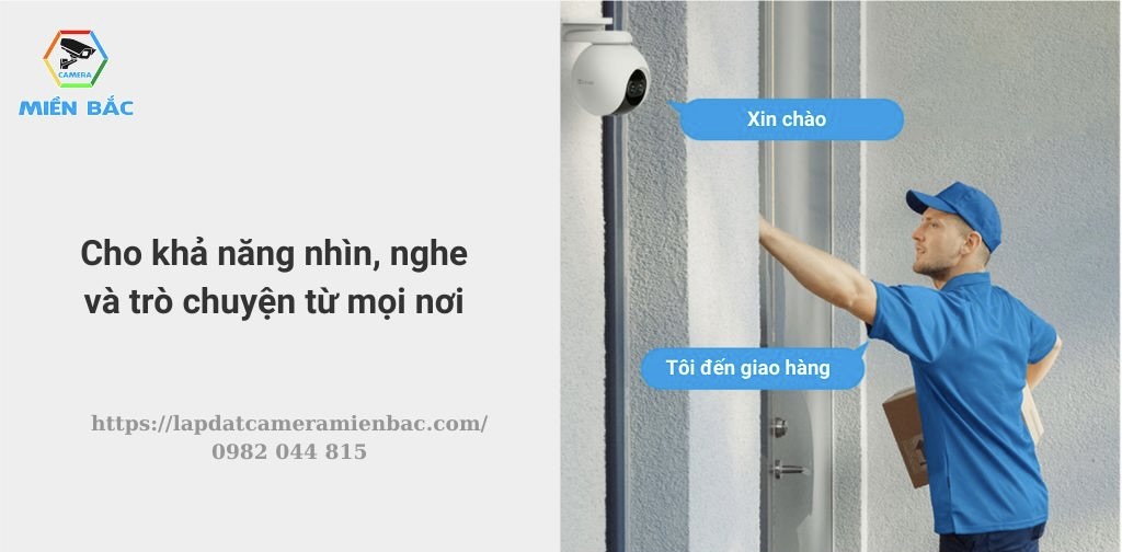 Đàm thoại hai chiều thuận tiện nhờ Camera Ezviz CS-C8PF-A0-6E22WFR