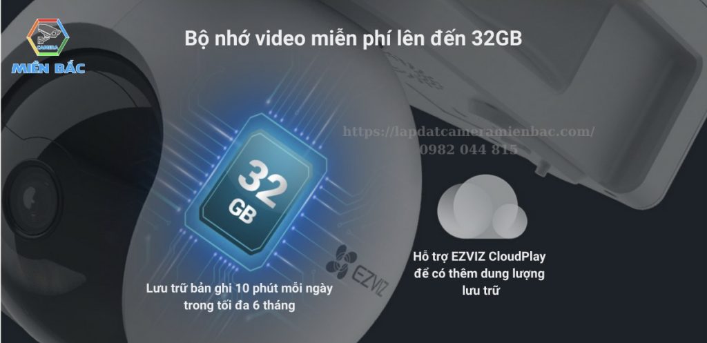 Camera Wifi lắp trong nhà có tích hợp lưu trữ dữ liệu