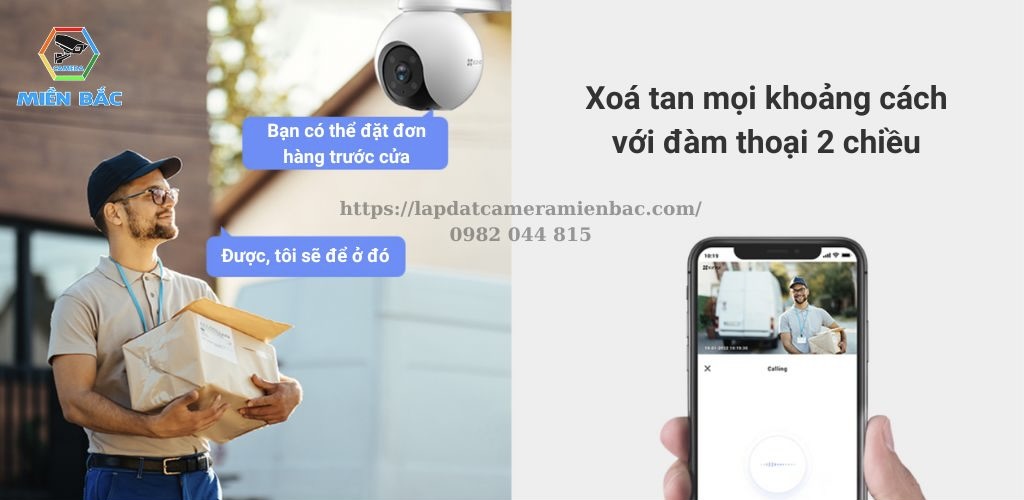 Loa và micro được tích hợp trong camera giúp việc trao đổi trở nên dễ dàng hơn