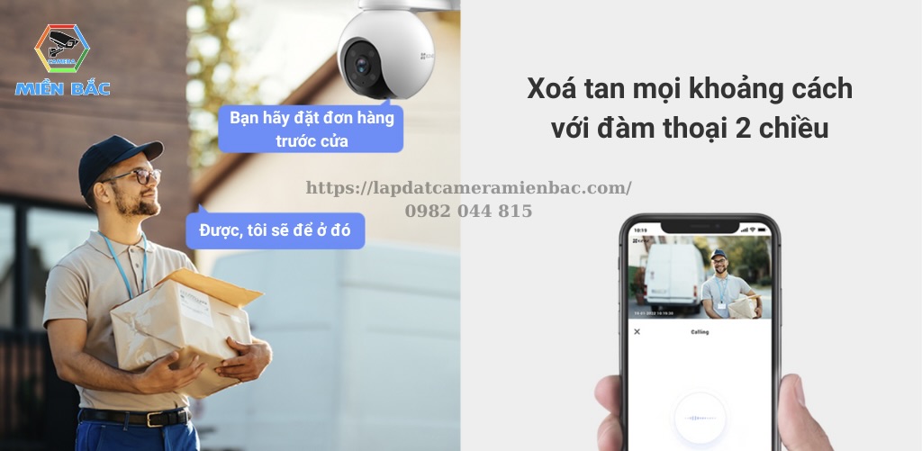 Việc trao đổi trở nên dễ dàng hơn nhờ loa và micro được tích hợp trong camera