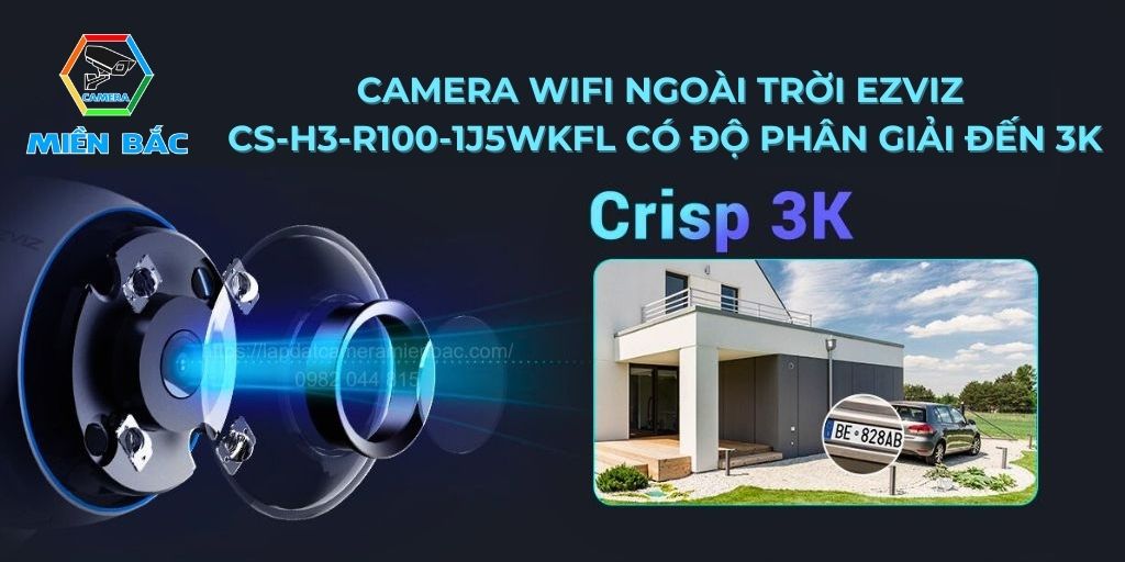 Camera WiFi Ezviz CS-H3-R100-1J5WKFL có độ phân giải 3K