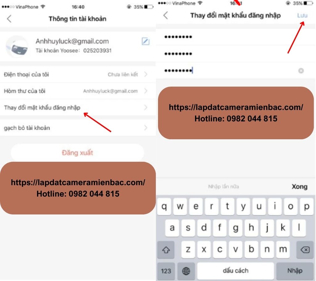 Hướng dẫn đổi mật khẩu Camera Yoosee ảnh 2