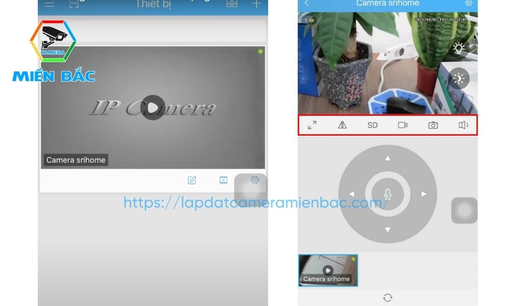 Xem camera trên ứng dụng camera Srihome