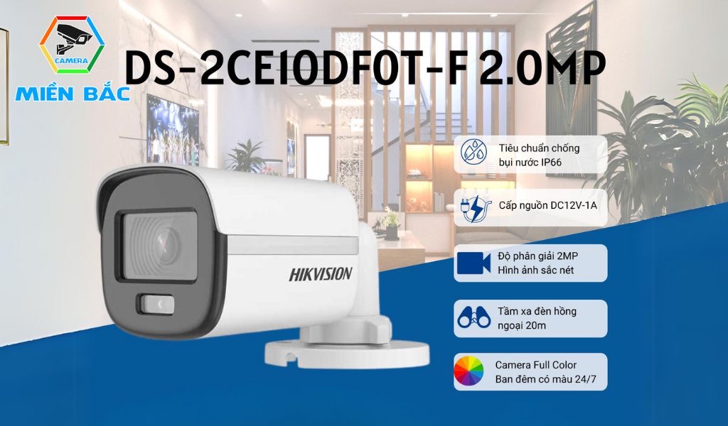 Camera HDTVI Hikvision DS-2CE10DF0T-F