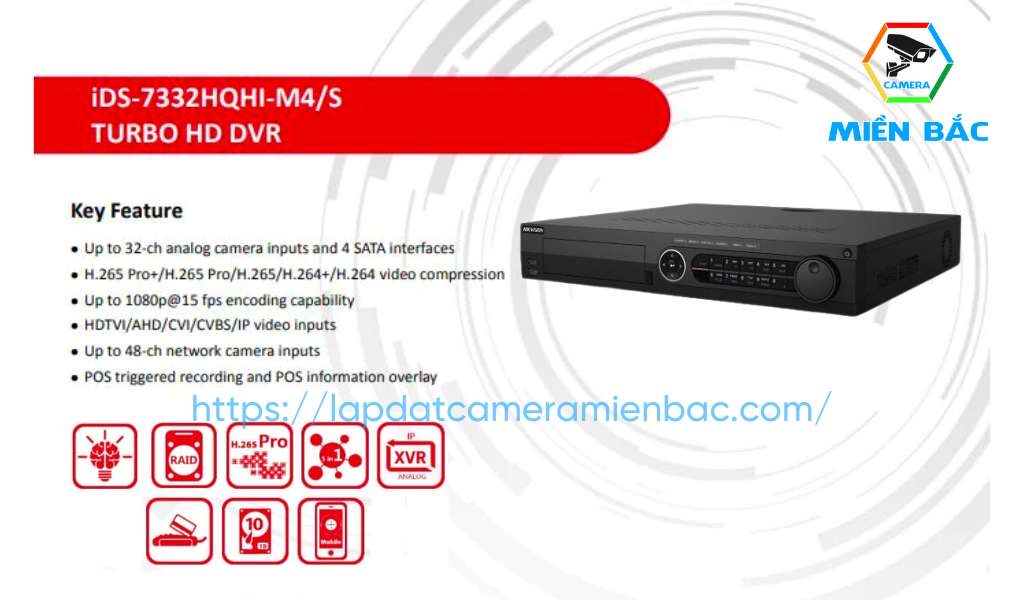 DVR Hikvision iDS-7332HQHI-M4/S