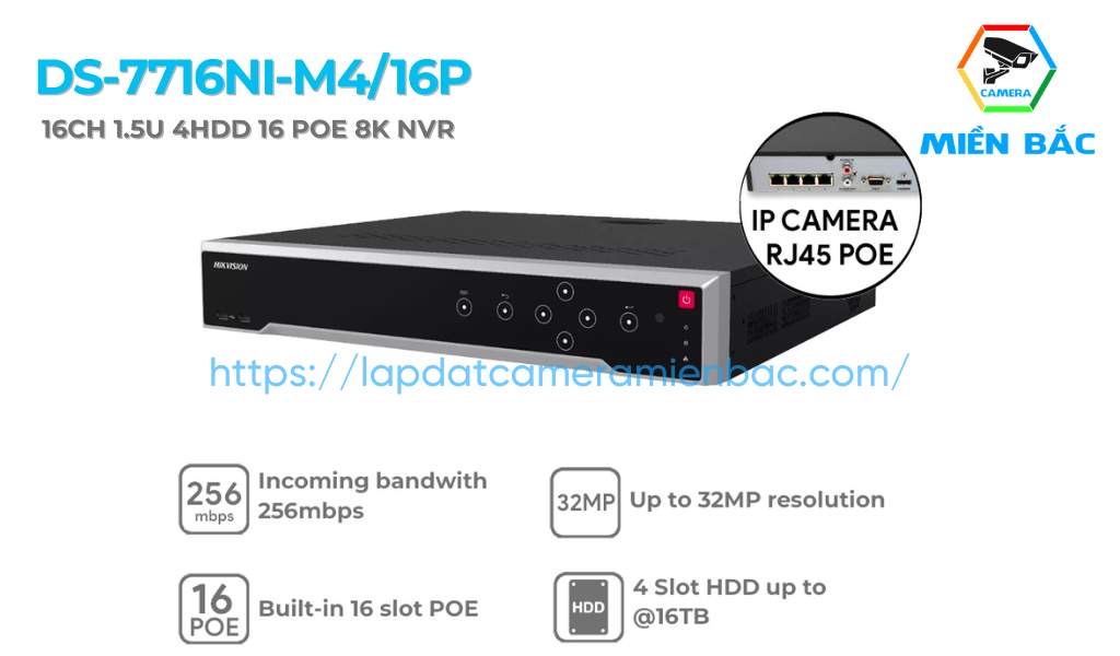 NVR Hikvision DS-7716NI-M4/16P