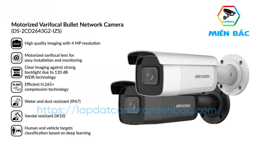 Tính năng camera Hikvision DS-2CD2643G2-IZS