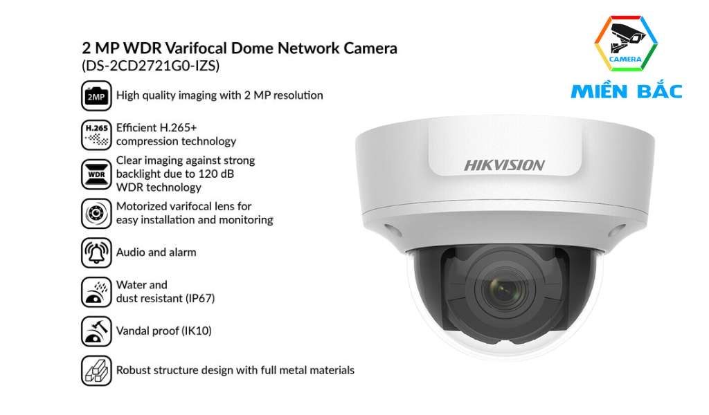 Tính năng camera Hikvision DS-2CD2721G0-IZS