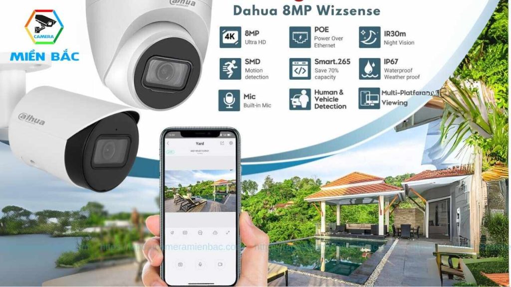 Bộ Camera IP Dahua 8.0MP được tích hợp nhiều tính năng thông minh