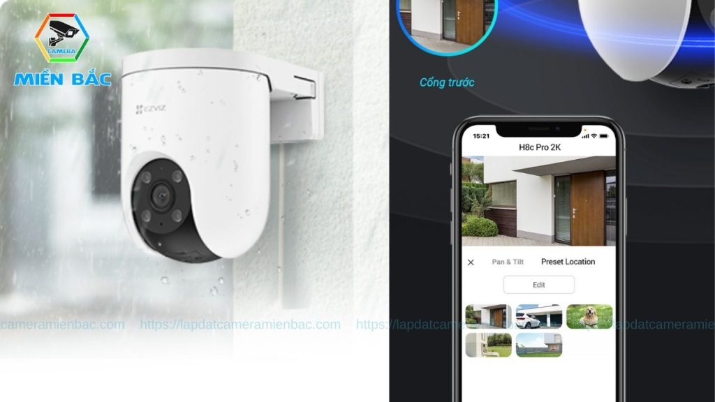 Camera 360 do ngoai trời Ezviz có thiết kế IP65 bền bỉ, chắc chắn