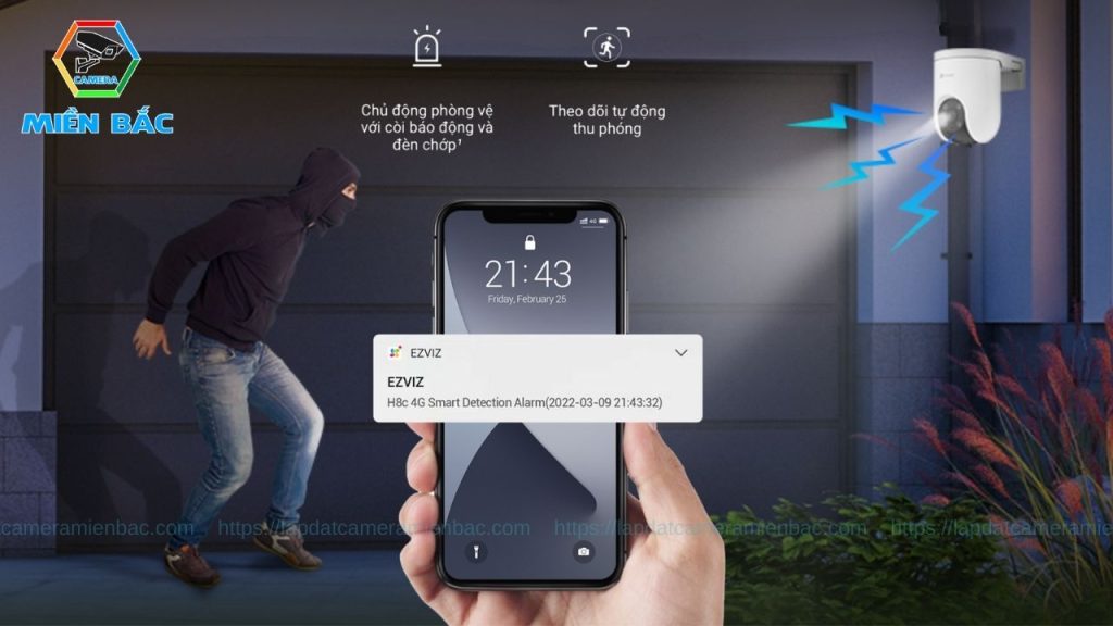 Camera 360 độ ngoài trời Ezviz hỗ trợ bảo vệ chủ động