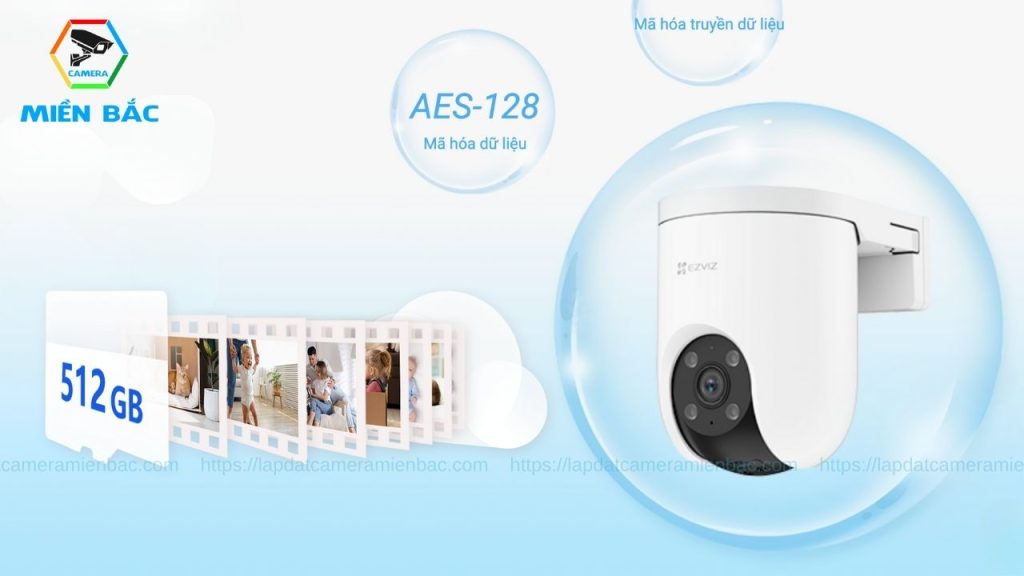 Camera 360 do ngoai trời Ezviz hỗ trợ lưu trữ đa dạng