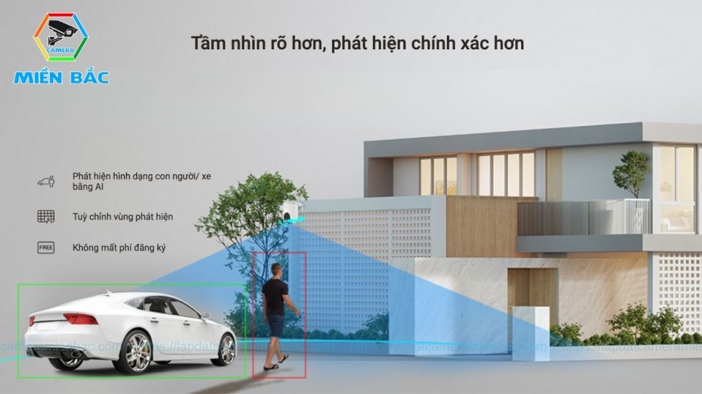 Camera Wifi Ezviz C8C 2K tích hợp công nghệ giám sát thông minh