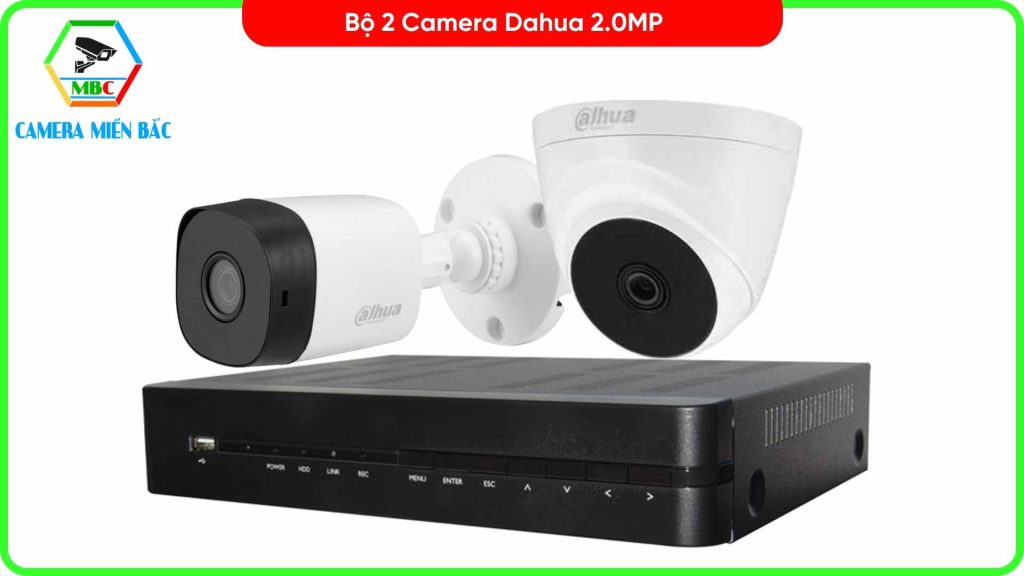 Trọn bộ 2 Camera Dahua 2.0MP - 1080P