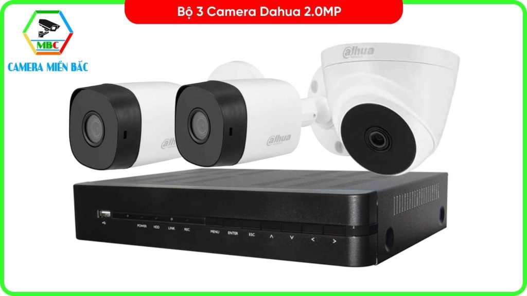 Trọn bộ 3 Camera Dahua 2.0MP - 1080P