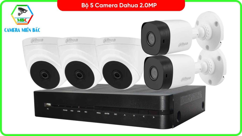 Trọn bộ 5 Camera Dahua 2.0MP - 1080P