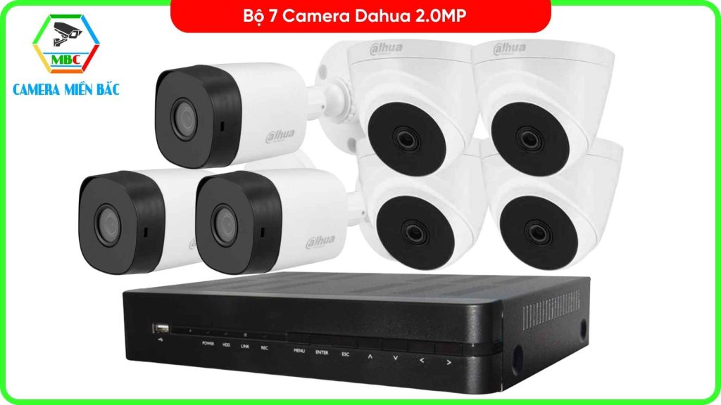 Trọn bộ 7 Camera Dahua 2.0MP - 1080P