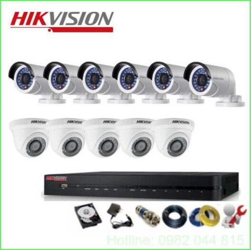 Bộ 11 Mắt Camera Hikvision 2.0M