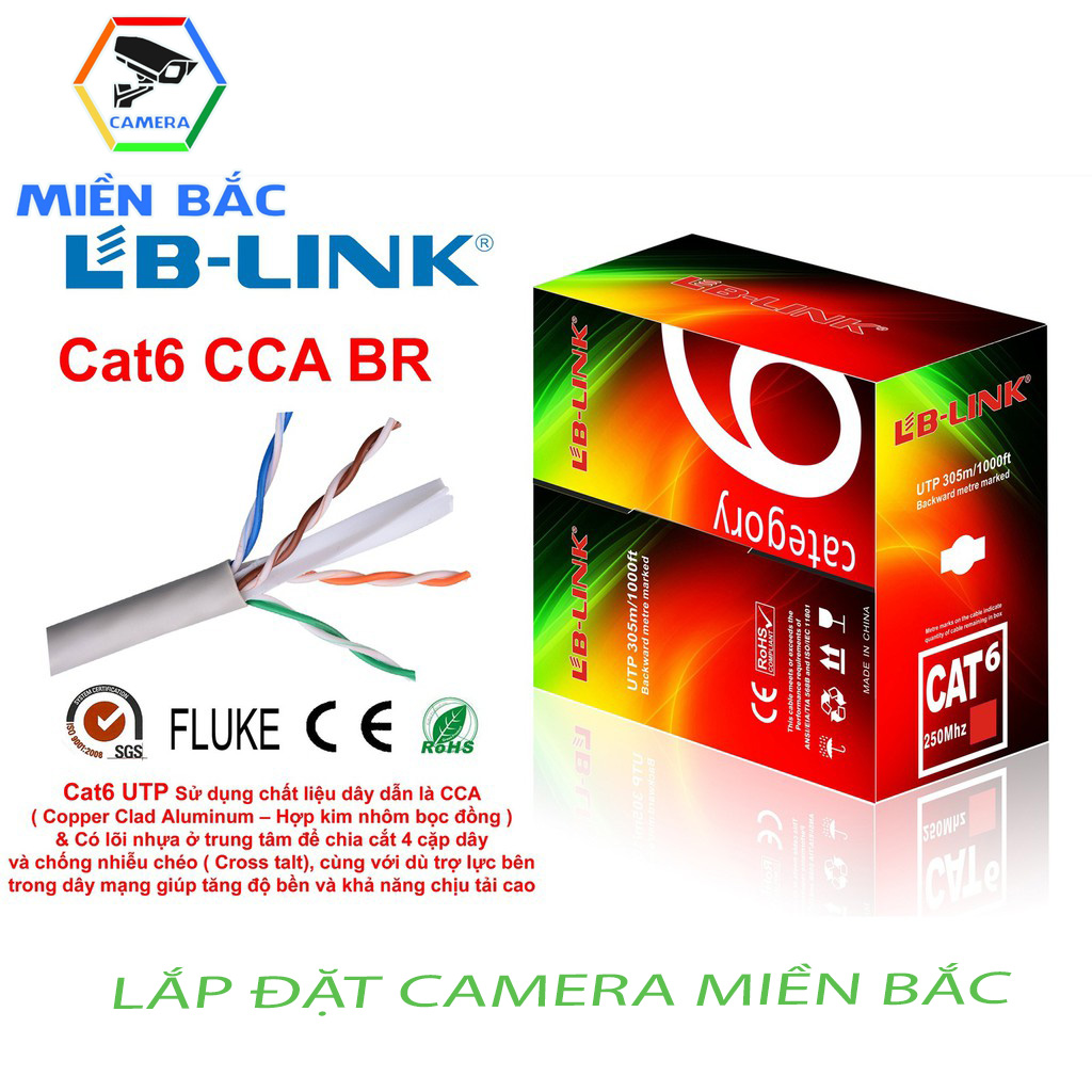 DÂY MẠNG CAT6 LB-LINK; Lắp đặt camera miền bắc