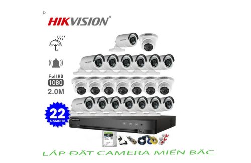 Bộ 22 Mắt Camera Hikvision 2.0M