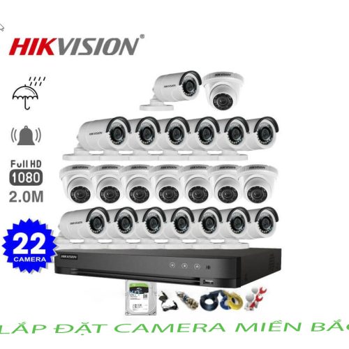Bộ 22 Mắt Camera Hikvision 2.0M