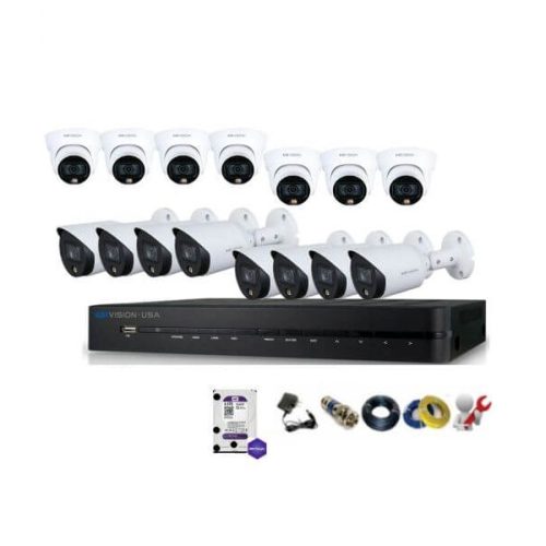 Bộ 15 Mắt Camera KBvision Full Color Có Màu Ban Đêm 2.0M