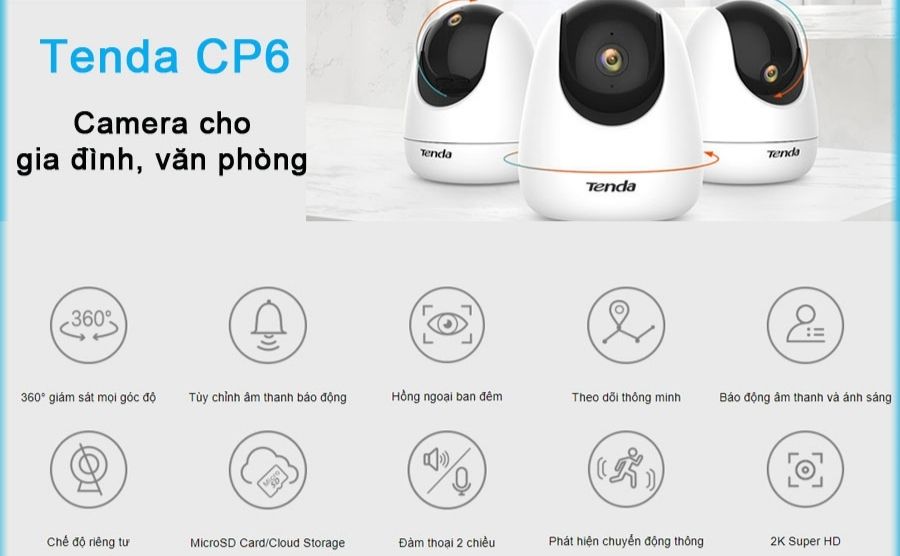 Camera Tenda CP6 đa dạng tính năng