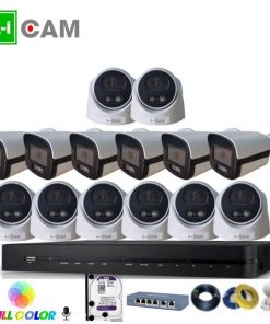 Bộ 14 camera AI-Cam 5.0MP full Color PoE có mic