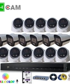 Bộ 17 camera AI-Cam 5.0MP full Color PoE có mic