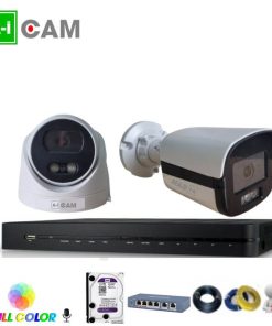 Bộ 2 camera AI-Cam 5.0MP full Color PoE có mic