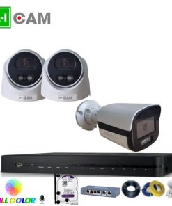 Bộ 3 camera AI-Cam 5.0MP full Color PoE có mic