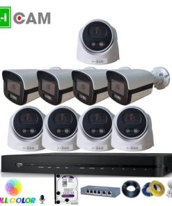 Bộ 9 camera AI-Cam 5.0MP full Color PoE có mic