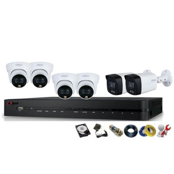 Bộ 6 Mắt Camera Dahua Full Color Có Màu Ban Đêm 2.0M