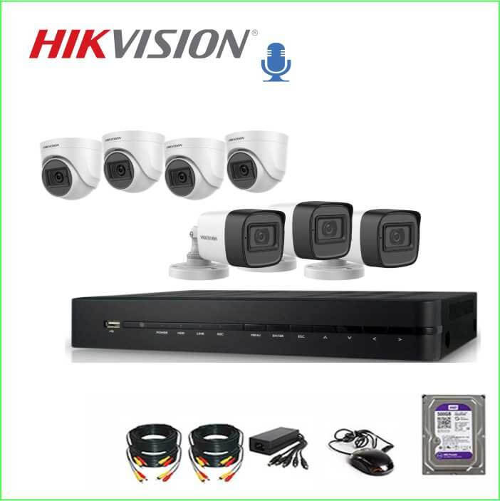 Combo 7 Mắt Camera Hikvision 2.0M