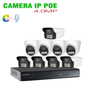 Bộ 9 Camera IP POE 4.0MP Tích Hợp Micro có Màu Ban Đêm